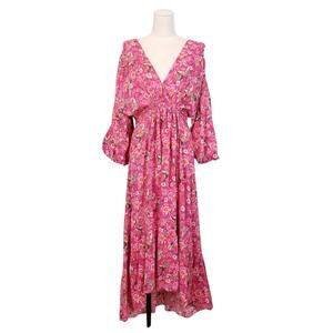 MISA Los Angeles Pink Johanna Dress Sz Large